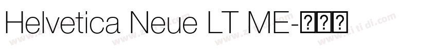 Helvetica Neue LT ME字体转换